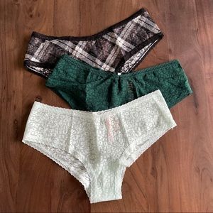 VS PINK Lace Cheekster Panties (L)